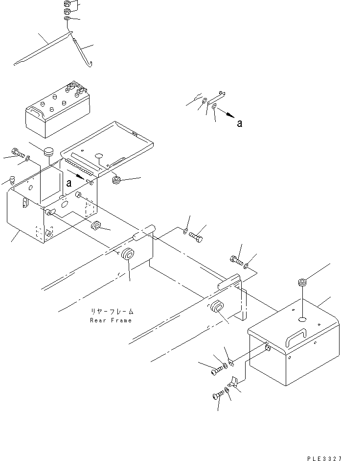 Wheel Loaders Komatsu / WA320-3CS S/N 50001-UP (Custom Spec.)(wa320-6c) / BATTERY BOX (BOX)(120030 : E0120-01A0)
