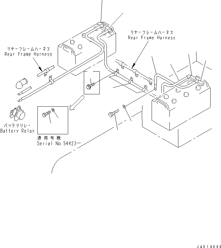 Wheel Loaders Komatsu / WA320-3CS S/N 50001-UP (Custom Spec.)(wa320-6c) / BATTERY (BATTERY LINE)(120040 : E0120-02A0)