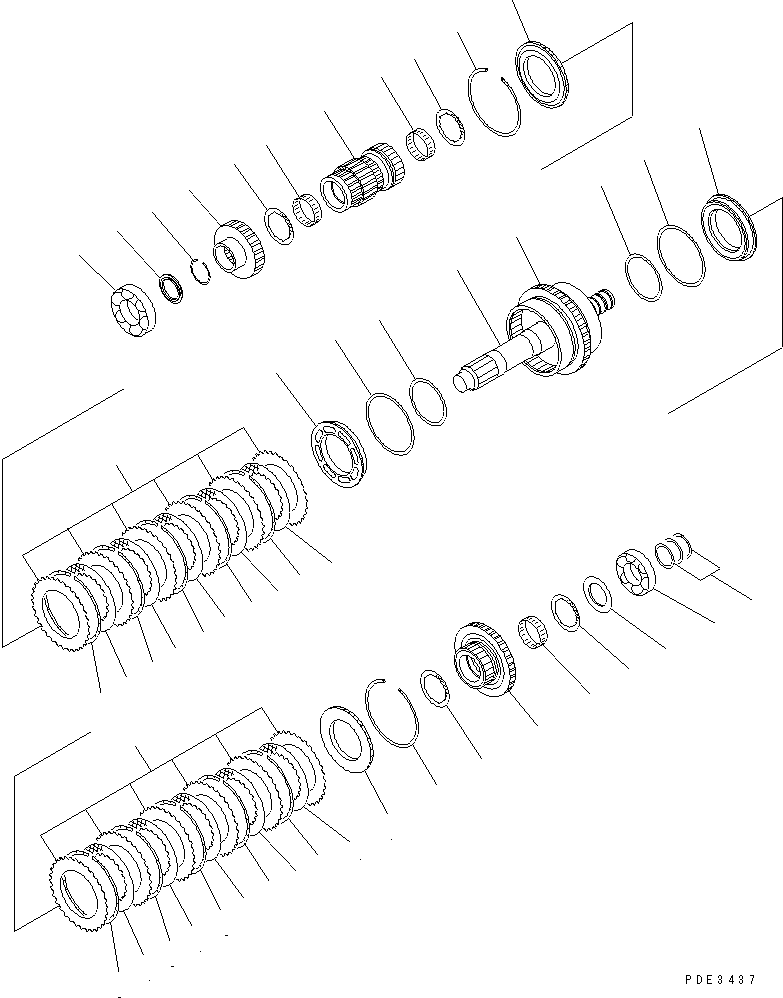 Wheel Loaders Komatsu / WA320-3CS S/N 50001-UP (Custom Spec.)(wa320-6c) / TRANSMISSION (1ST AND 3RD CLUTCH)(150110 : F4350-54A0)