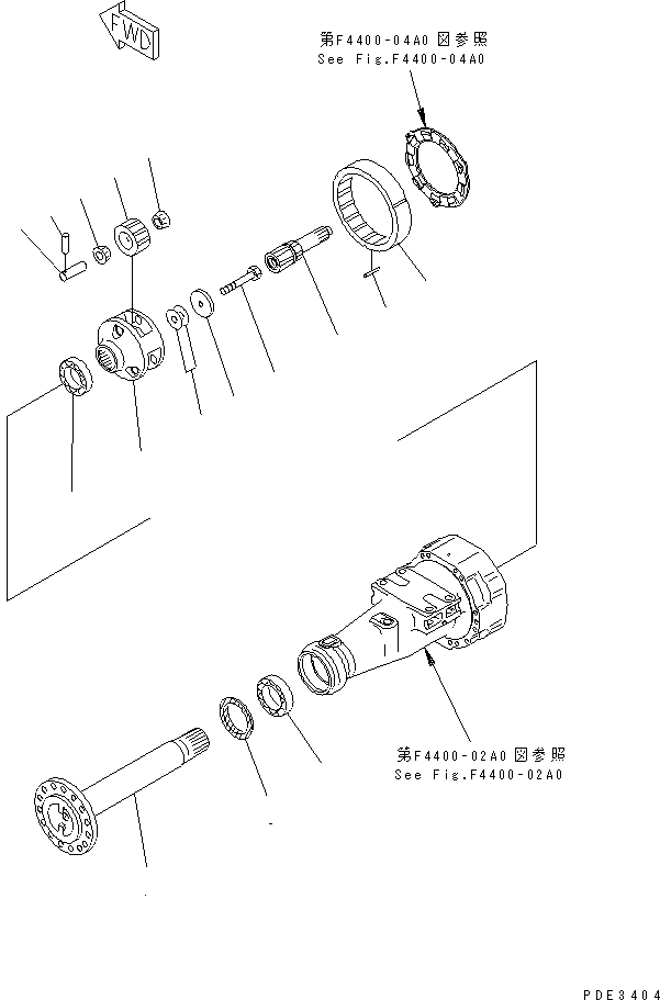 Wheel Loaders Komatsu / WA320-3CS S/N 50001-UP (Custom Spec.)(wa320-6c) / FRONT AXLE (FINAL DRIVE)(150280 : F4400-01A0)