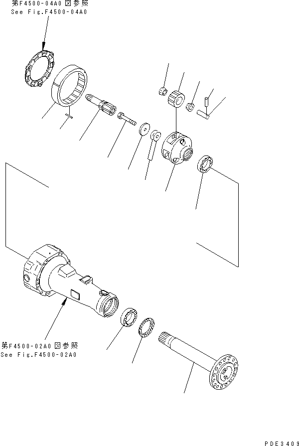 Wheel Loaders Komatsu / WA320-3CS S/N 50001-UP (Custom Spec.)(wa320-6c) / REAR AXLE (FINAL DRIVE)(150350 : F4500-01A0)