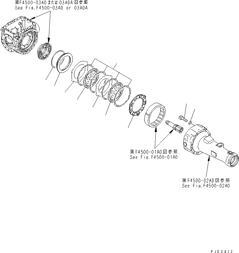 Wheel Loaders Komatsu / WA320-3CS S/N 50001-UP (Custom Spec.)(wa320-6c) / REAR AXLE (BRAKE)(150390 : F4500-04A0)