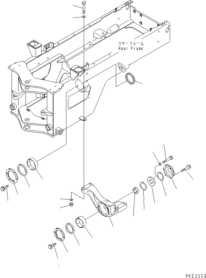 Wheel Loaders Komatsu / WA320-3CS S/N 50001-UP (Custom Spec.)(wa320-6c) / REAR AXLE SUPPORT(210110 : J4210-01A0)