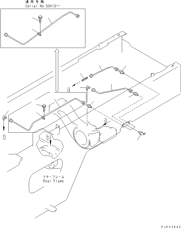 Wheel Loaders Komatsu / WA320-3CS S/N 50001-UP (Custom Spec.)(wa320-6c) / REMOTE GREASE (REAR AXLE SUPPORT)(210120 : J4710-01A0)