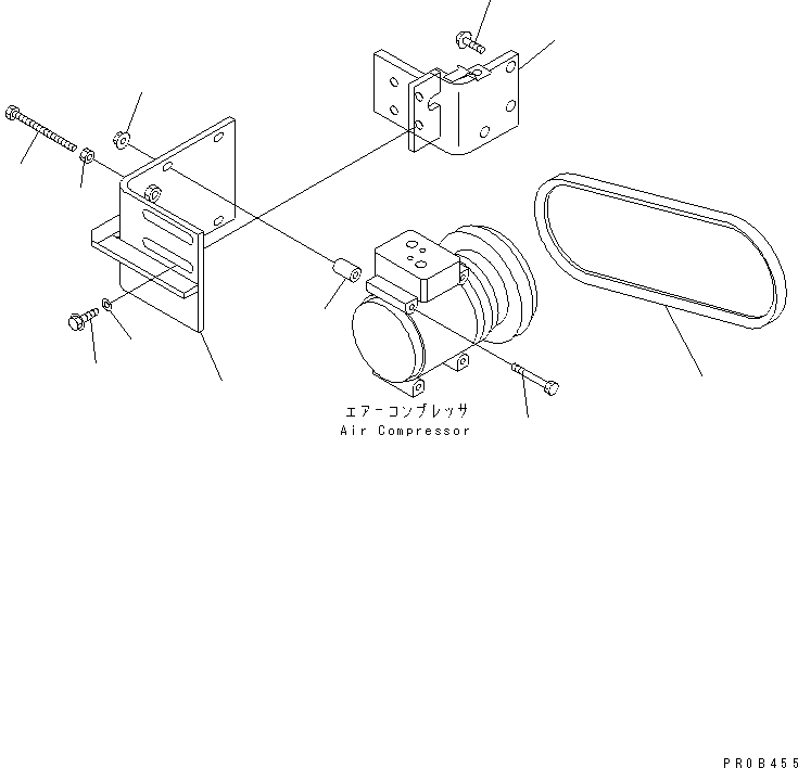 Wheel Loaders Komatsu / WA320-3CS S/N 50001-UP (Custom Spec.)(wa320-6c) / AIR CONDITIONER MOUNTING AND PIPING (COMPRESSOR MOUNTING PART)(240230 : K0711-01A0)