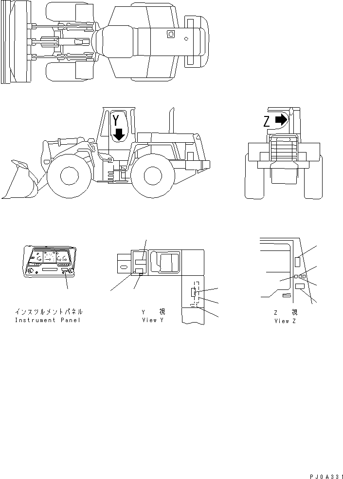 Wheel Loaders Komatsu / WA320-3CS S/N 50001-UP (Custom Spec.)(wa320-6c) / MARKS AND PLATES (CAB INSIDE) (ENGLISH) (WITH P.A.P)(#50411-)(240450 : K4215-01A2)