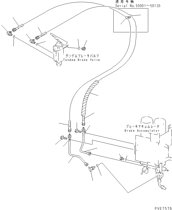 Wheel Loaders Komatsu / WA320-3CS S/N 50001-UP (Custom Spec.)(wa320-6c) / BRAKE CONTROL (ACCUMULATOR TO BRAKE VALVE)(240530 : K4460-01A0)