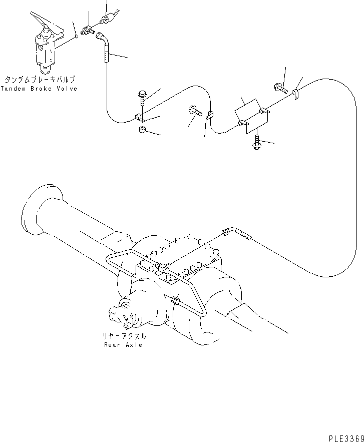 Wheel Loaders Komatsu / WA320-3CS S/N 50001-UP (Custom Spec.)(wa320-6c) / BRAKE CONTROL (REAR BRAKE LINE)(240570 : K4460-05A0)