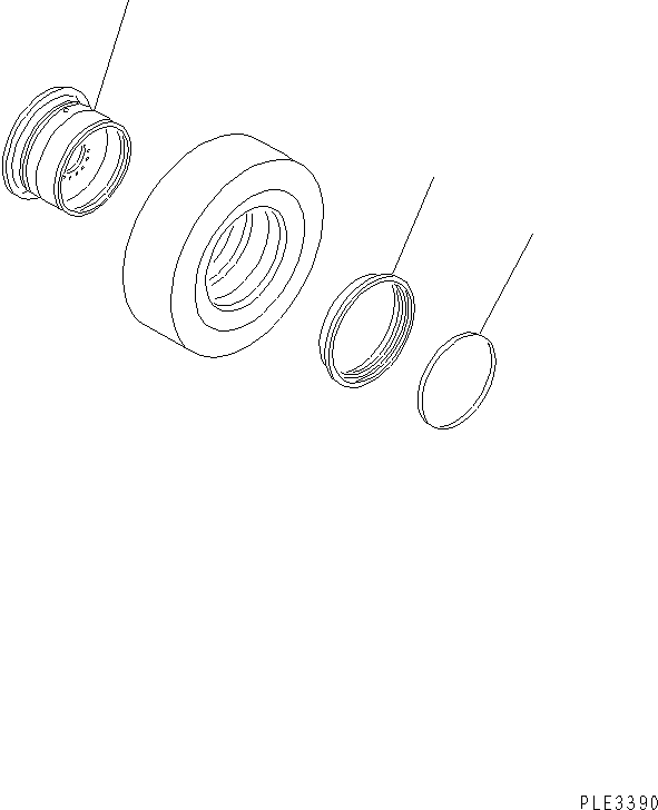 Wheel Loaders Komatsu / WA320-3CS S/N 50001-UP (Custom Spec.)(wa320-6c) / RIM (FOR 20.5-R25 TUBELESS TIRE)(300010 : S0110-01A0)