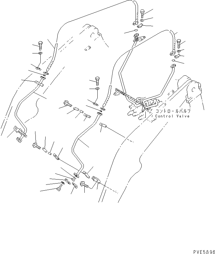 Wheel Loaders Komatsu / WA320-3CS S/N 50001-UP (Custom Spec.)(wa320-6c) / LIFT ARM AND BELLCRANK (FRONT ATTACHMENT LINE) (WITH 3-SPOOL VALVE)(330030 : T4110-03A1)