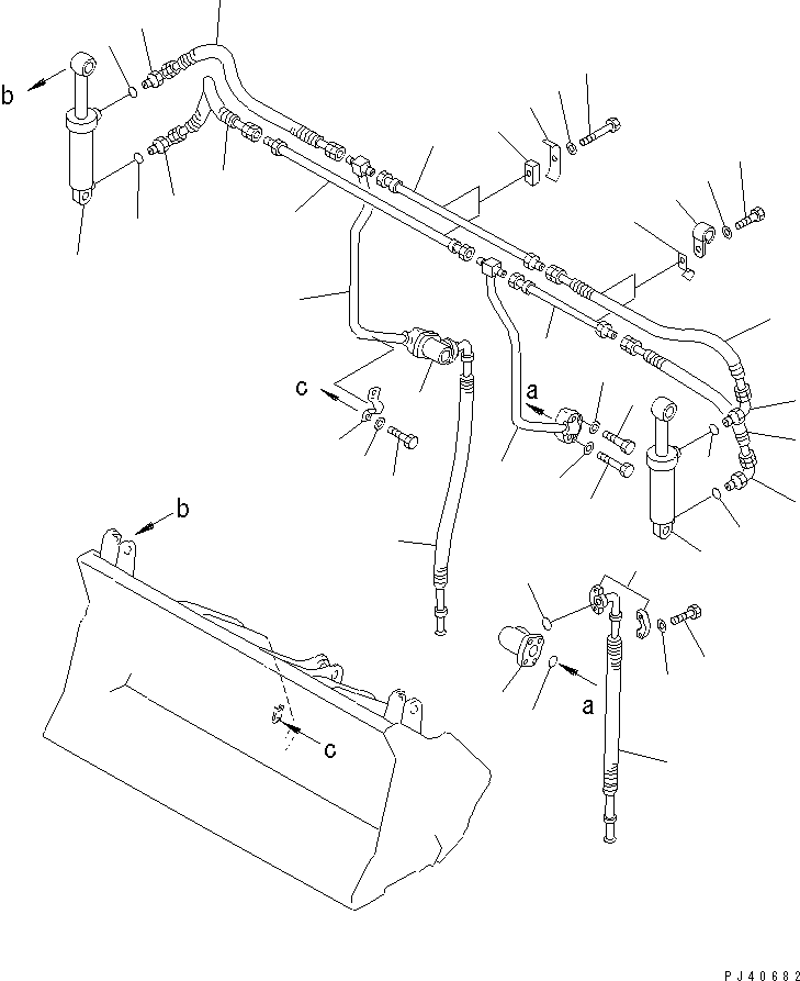 Wheel Loaders Komatsu / WA320-3CS S/N 50001-UP (Custom Spec.)(wa320-6c) / MULTIPURPOSE PIPING (1/2)(330070 : T4120-02A2)