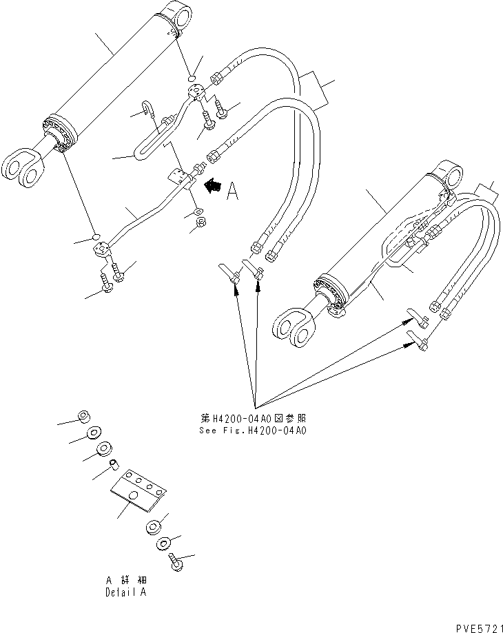 Wheel Loaders Komatsu / WA320-3CS S/N 50001-UP (Custom Spec.)(wa320-6c) / LIFT CYLINDER (HYDRAULIC PIPING)(330100 : T4140-01A0)