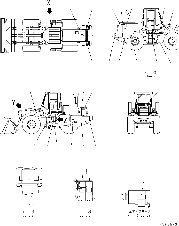 Wheel Loaders Komatsu / WA320-3CS S/N 50001-UP (Custom Spec.)(wa320-6c) / MARKS AND PLATES (ENGLISH)(360010 : U0100-01A0)