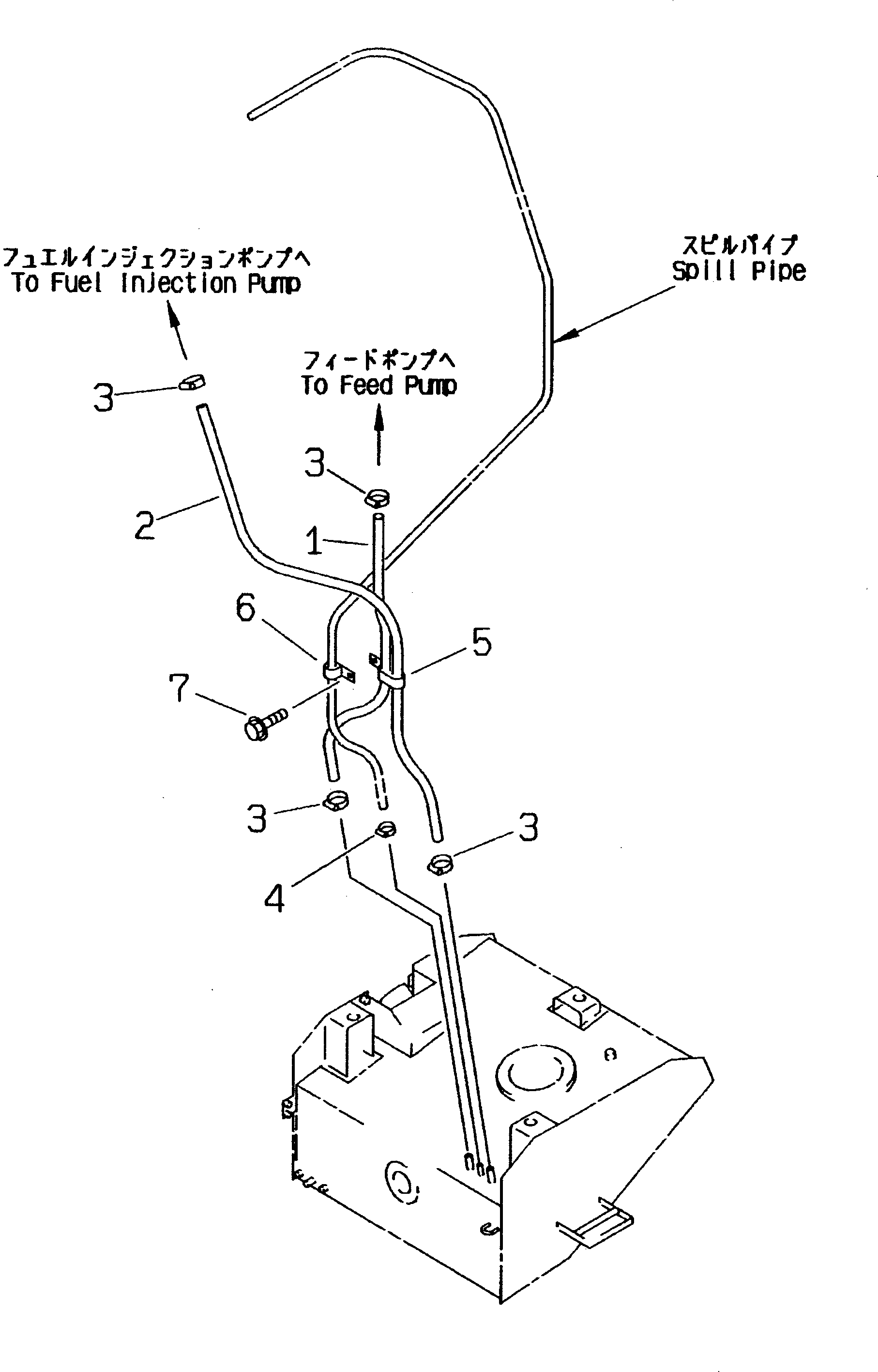 Wheel Loaders Komatsu / WA320-3 S/N 50001-52999 (Overseas Version)(wa320-7c) / FUEL PIPING(#50001-)(030060 : 1351)