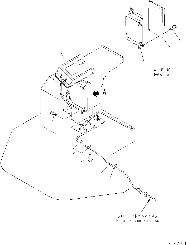 Wheel Loaders Komatsu / WA320-3 S/N 50001-52999 (Overseas Version)(wa320-7c) / ELECTRICAL SYSTEM (BUCKET AUTO LEVELING SYSTEM LINE) (2/3)       (FLOOR FRAME LINE)(#50001-)(030130 : 1486)