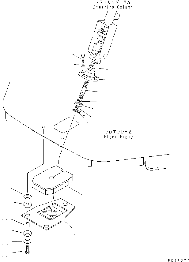 Wheel Loaders Komatsu / WA320-3 S/N 50001-52999 (Overseas Version)(wa320-7c) / STEERING COLUMN AND COUPLING(#50001-)(120150 : 4402)