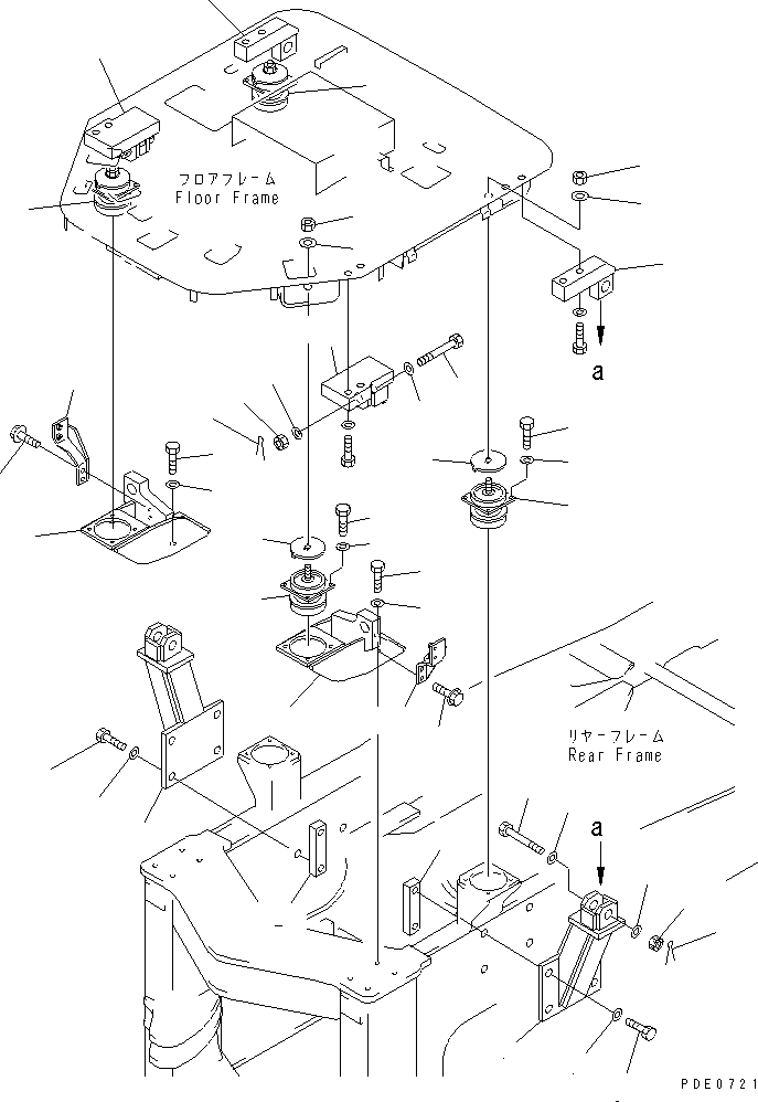 Wheel Loaders Komatsu / WA320-3 S/N 50001-52999 (Overseas Version)(wa320-7c) / FLOOR SUPPORT (WITH ROPS CAB)(#50001-)(150120 : 5103)