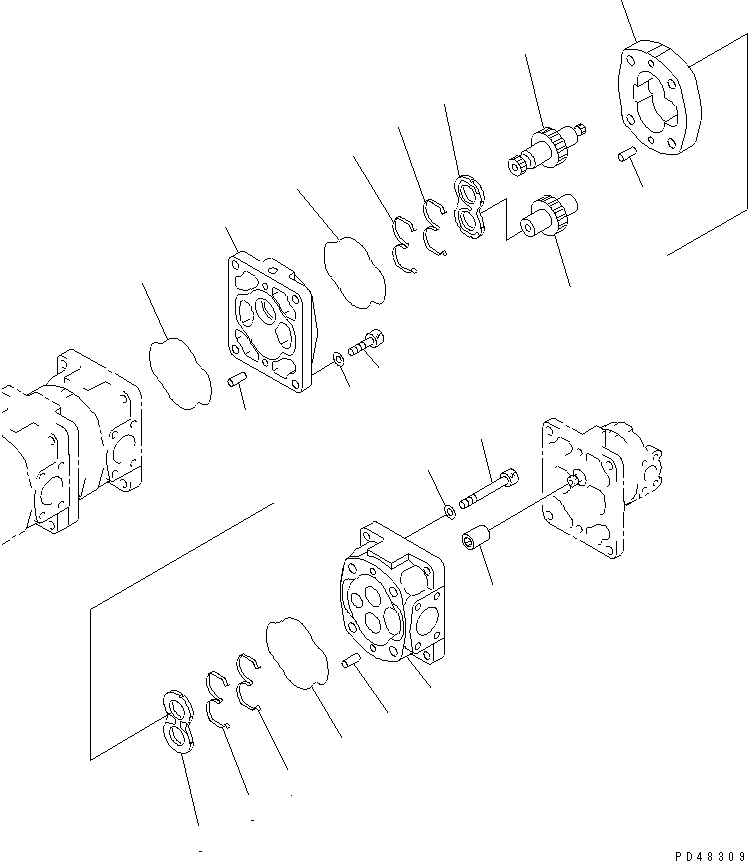 Wheel Loaders Komatsu / WA320-3 S/N 50001-52999 (Overseas Version)(wa320-7c) / HYDRAULIC PUMP (3/4)(#50001-)(180030 : 6003)