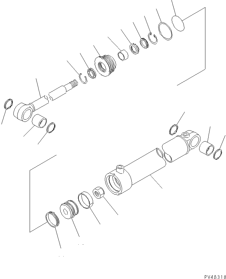 Wheel Loaders Komatsu / WA320-3 S/N 50001-52999 (Overseas Version)(wa320-7c) / GRAPPLE CYLINDER(#50001-)(180180 : 6331)