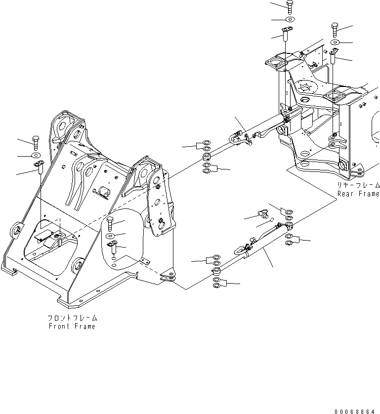 Wheel Loaders Komatsu / WA320-6 S/N 70001-70290 (ECOT 3)(wa320-bc) / STEERING CYLINDER(#70001-)(210100 : J4140-01A0)