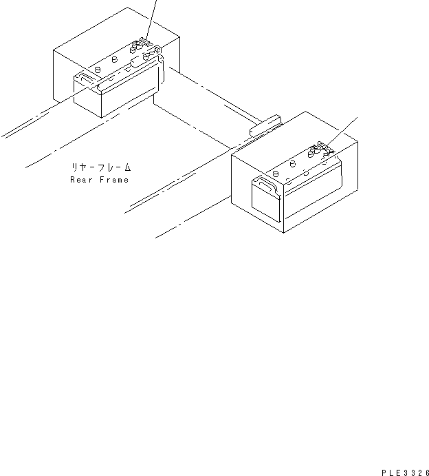 Komatsu parts book diagram for WA320-5 S/N 60001-UP: BATTERY (FOR EXCEPT JAPAN) (LARGE CAPACITY)