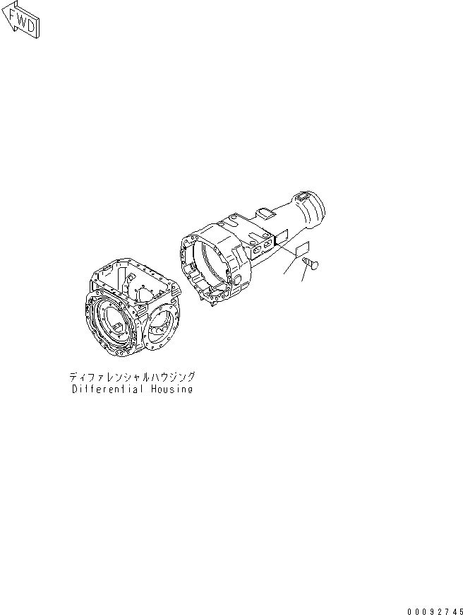 Komatsu parts book diagram for WA320-5 S/N 60001-UP: FRONT AXLE (PLATE)