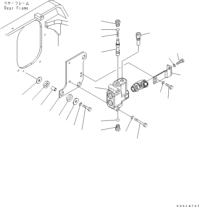 Komatsu parts book diagram for WA320-5 S/N 60001-UP: STEERING VALVE