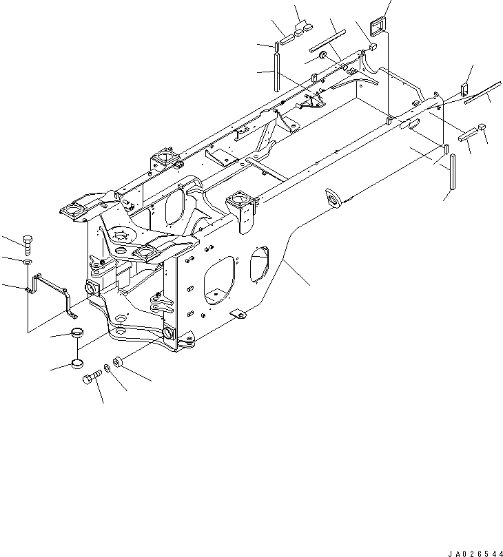 Komatsu parts book diagram for WA320-5 S/N 60001-UP: REAR FRAME (FOR FIRE EXTINGUISHER)(#62359-62441)