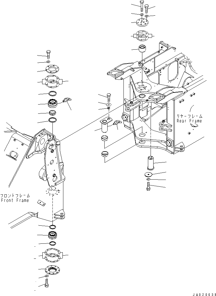 Komatsu parts book diagram for WA320-5 S/N 60001-UP: HINGE PIN(#60001-62441)