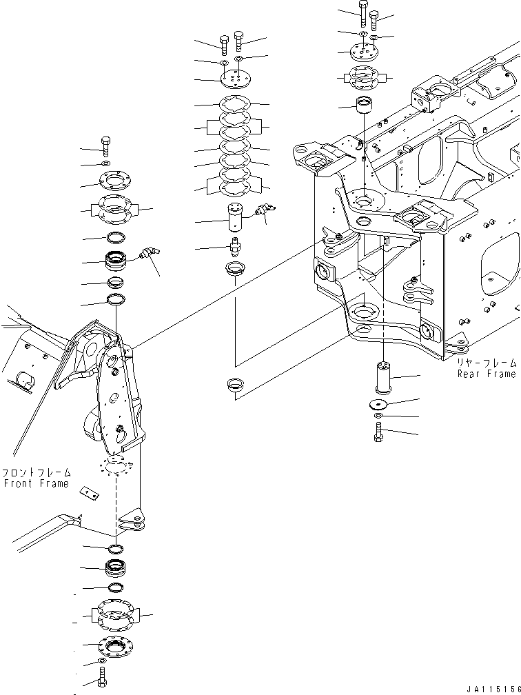 Komatsu parts book diagram for WA320-5 S/N 60001-UP: HINGE PIN(#62442-)