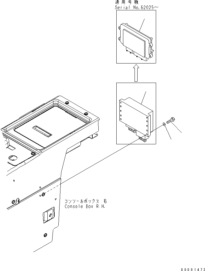 Komatsu parts book diagram for WA320-5 S/N 60001-UP: FLOOR (HST CONTROLLER) (FOR EXCEPT JAPAN)