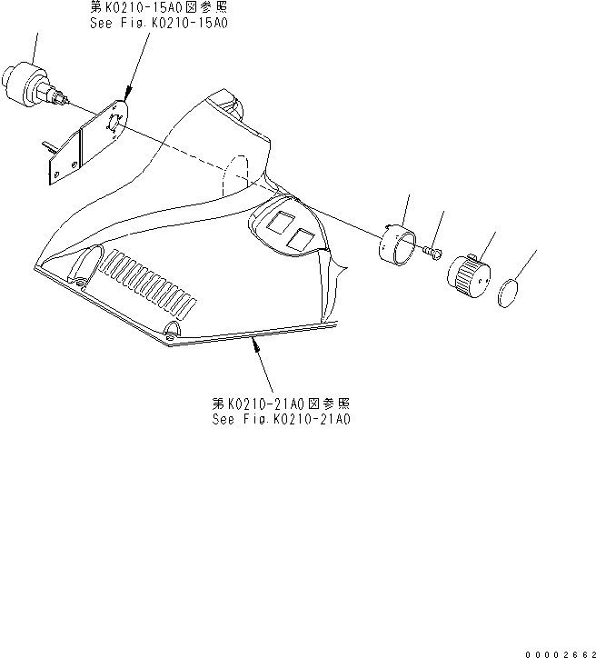 Komatsu parts book diagram for WA320-5 S/N 60001-UP: FLOOR (WIPER SWITCH)
