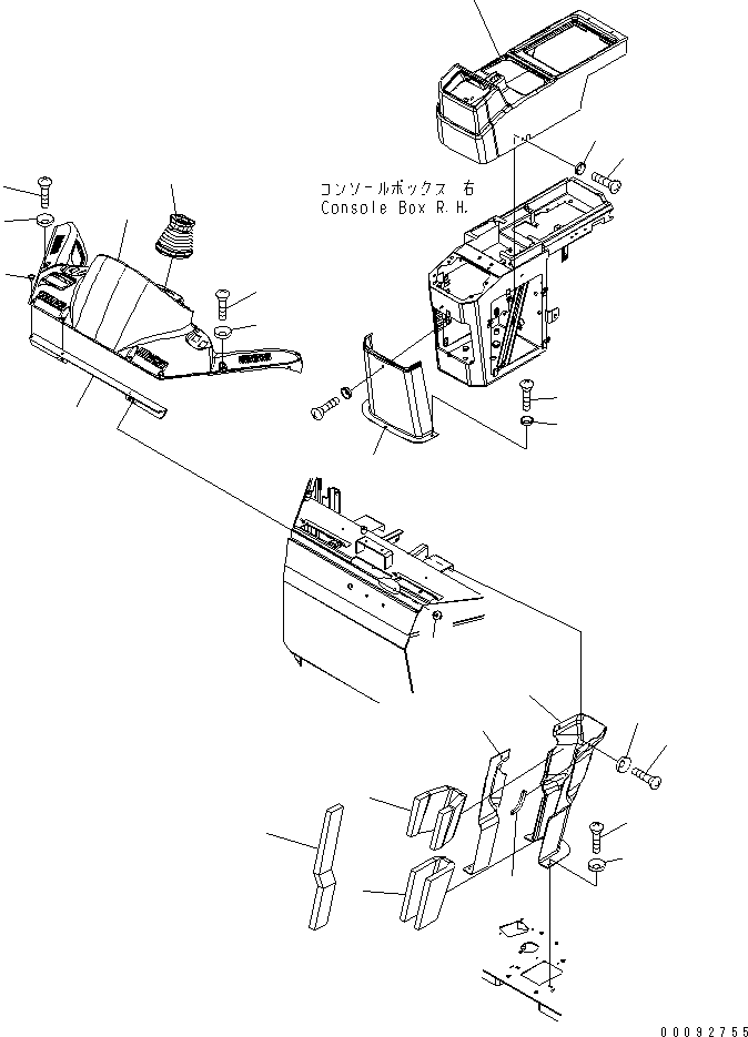 Komatsu parts book diagram for WA320-5 S/N 60001-UP: FLOOR (COVER) (FOR EXCEPT JAPAN)
