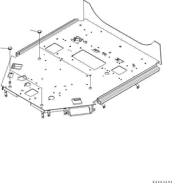 Komatsu parts book diagram for WA320-5 S/N 60001-UP: FLOOR (CAP)