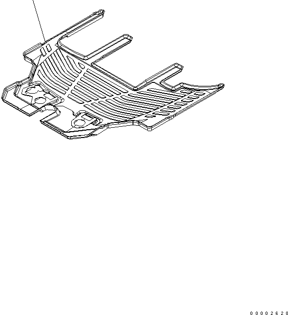 Komatsu parts book diagram for WA320-5 S/N 60001-UP: FLOOR MAT