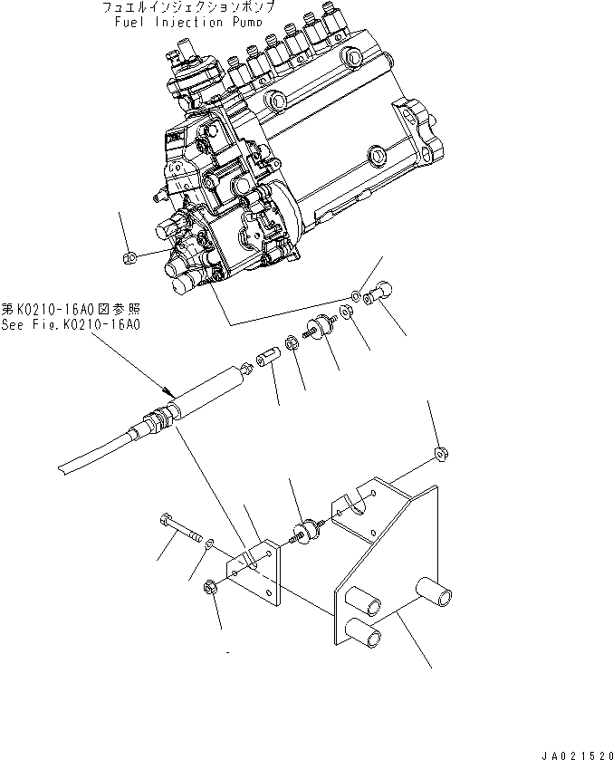 Komatsu parts book diagram for WA320-5 S/N 60001-UP: ENGINE CONTROL