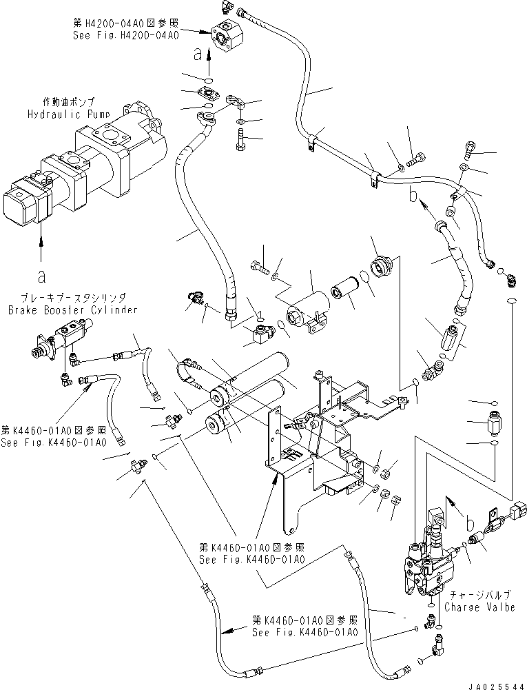 Komatsu parts book diagram for WA320-5 S/N 60001-UP: BRAKE CONTROL (ACCUMULATOR) (FOR EXCEPT JAPAN)(#62357-)