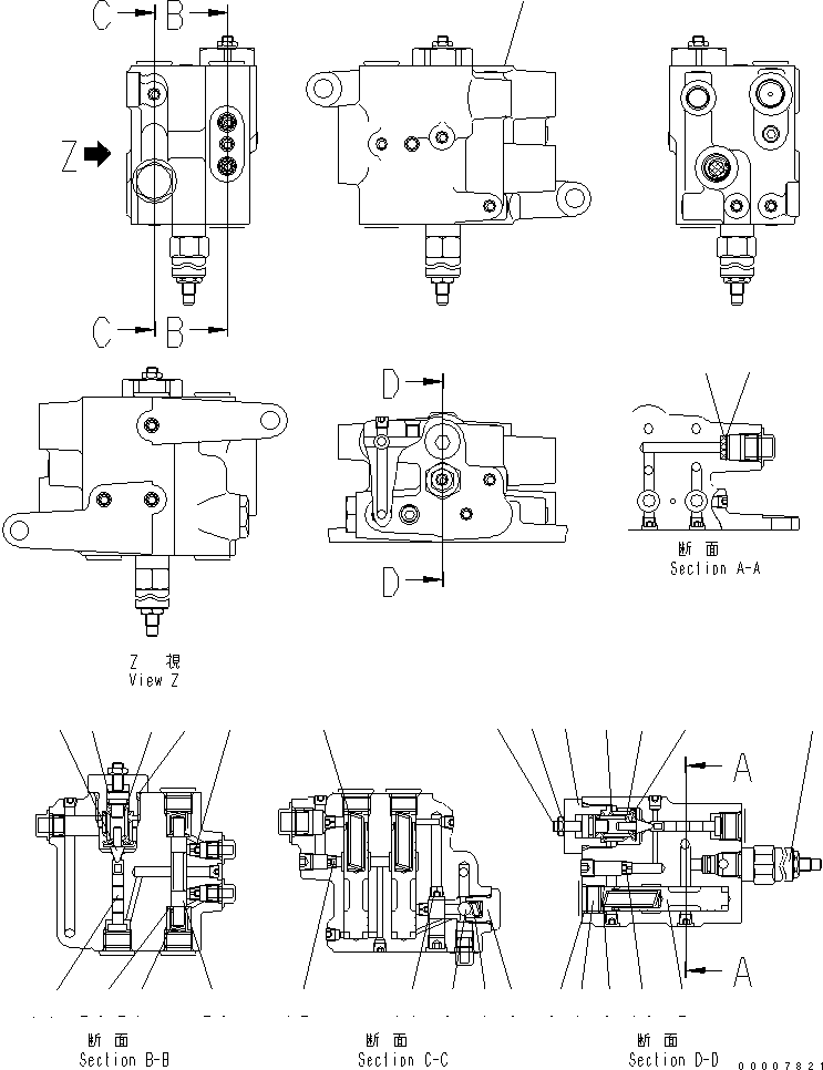 Komatsu parts book diagram for WA320-5 S/N 60001-UP: CHARGE VALVE (BRAKE) (INNER PARTS) (FOR EXCEPT JAPAN)