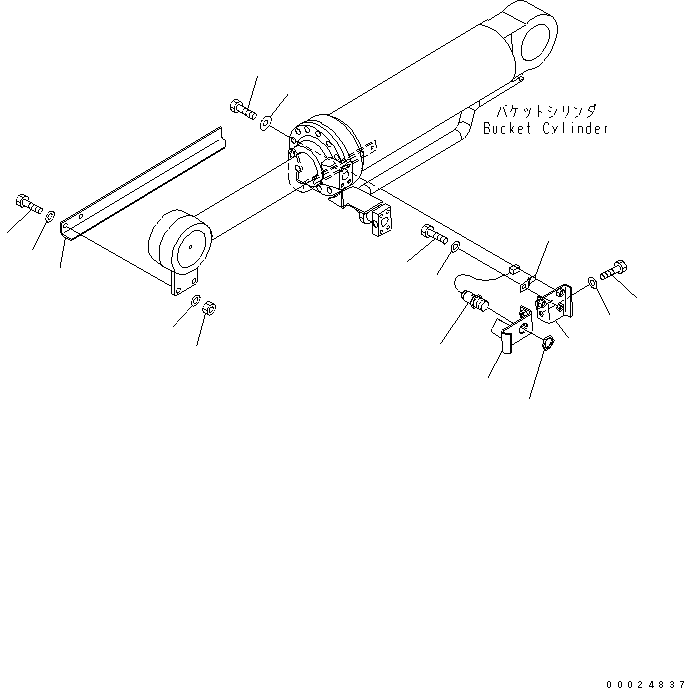Komatsu parts book diagram for WA320-5 S/N 60001-UP: BUCKET POSITIONER