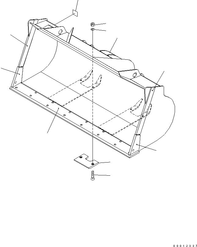 Komatsu parts book diagram for WA320-5 S/N 60001-UP: BUCKET 2.6M3 (WITH B.O.C. ? 2.8M3) (FOR EXCEPT JAPAN)