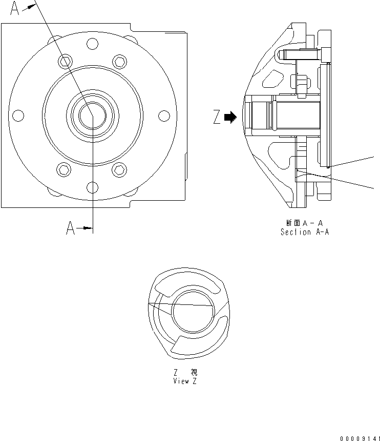 Komatsu parts book diagram for WA320-5 S/N 60001-UP: PUMP (9/12)(#60001-60086)