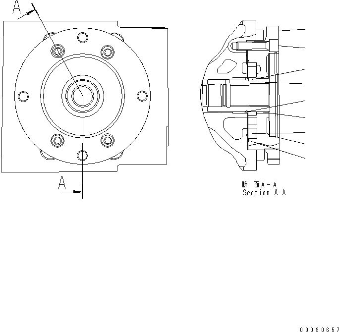 Komatsu parts book diagram for WA320-5 S/N 60001-UP: PUMP (10/17)(#60087-62461)