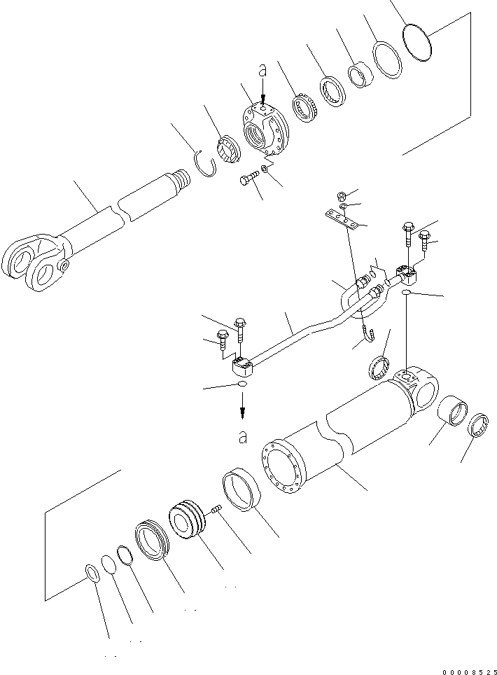Komatsu parts book diagram for WA320-5 S/N 60001-UP: LIFT CYLINDER