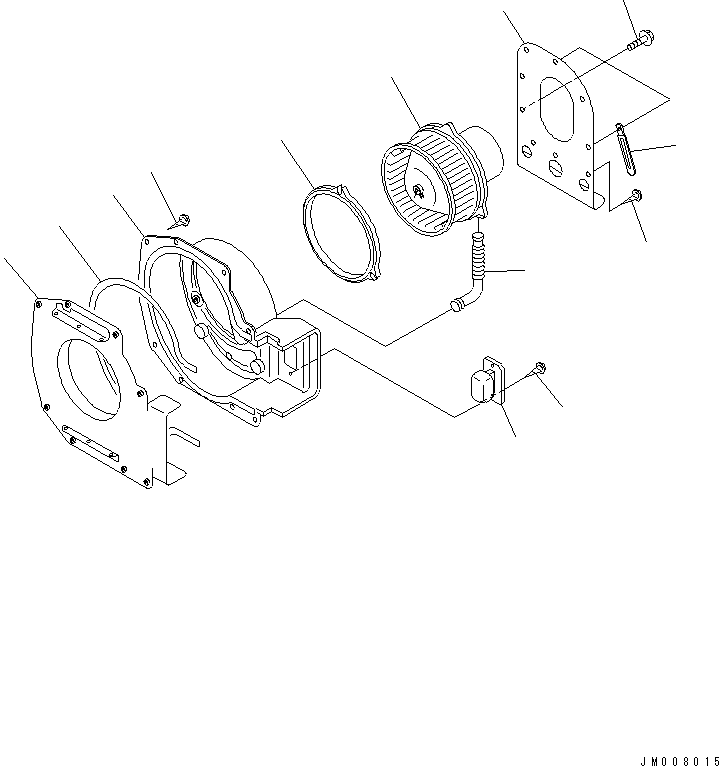 Komatsu parts book diagram for WA320-5 S/N 60001-UP: HEATER UNIT (INNER PARTS) (2/2)