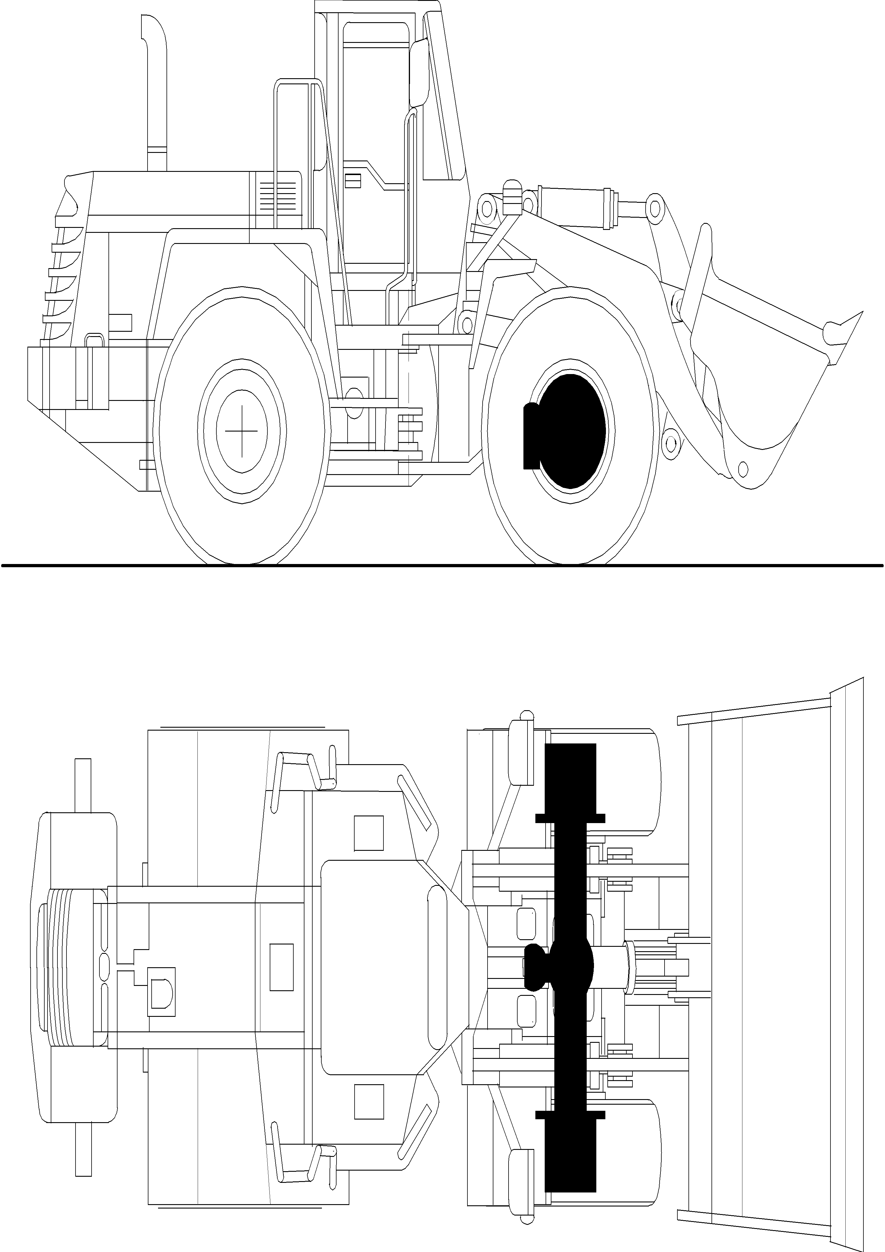 Wheel Loaders Komatsu / WA320-3 S/N WA320H20051-20560(wa320_3) / 08 FRONT AXLE(08 : 08)