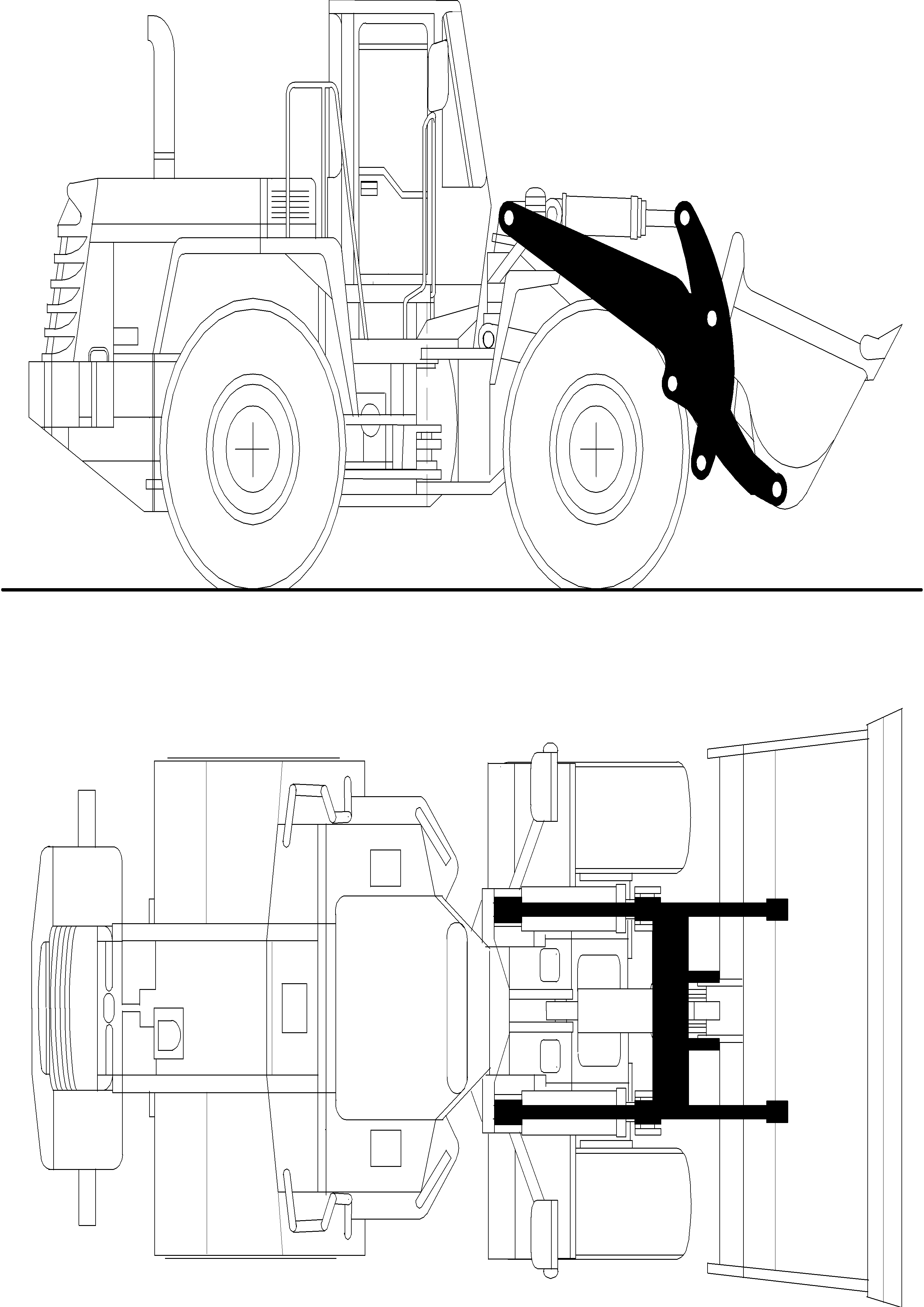 Wheel Loaders Komatsu / WA320-3 S/N WA320H20051-20560(wa320_3) / 14 BOOM, THRUST FRAME - ARM(14 : 14)