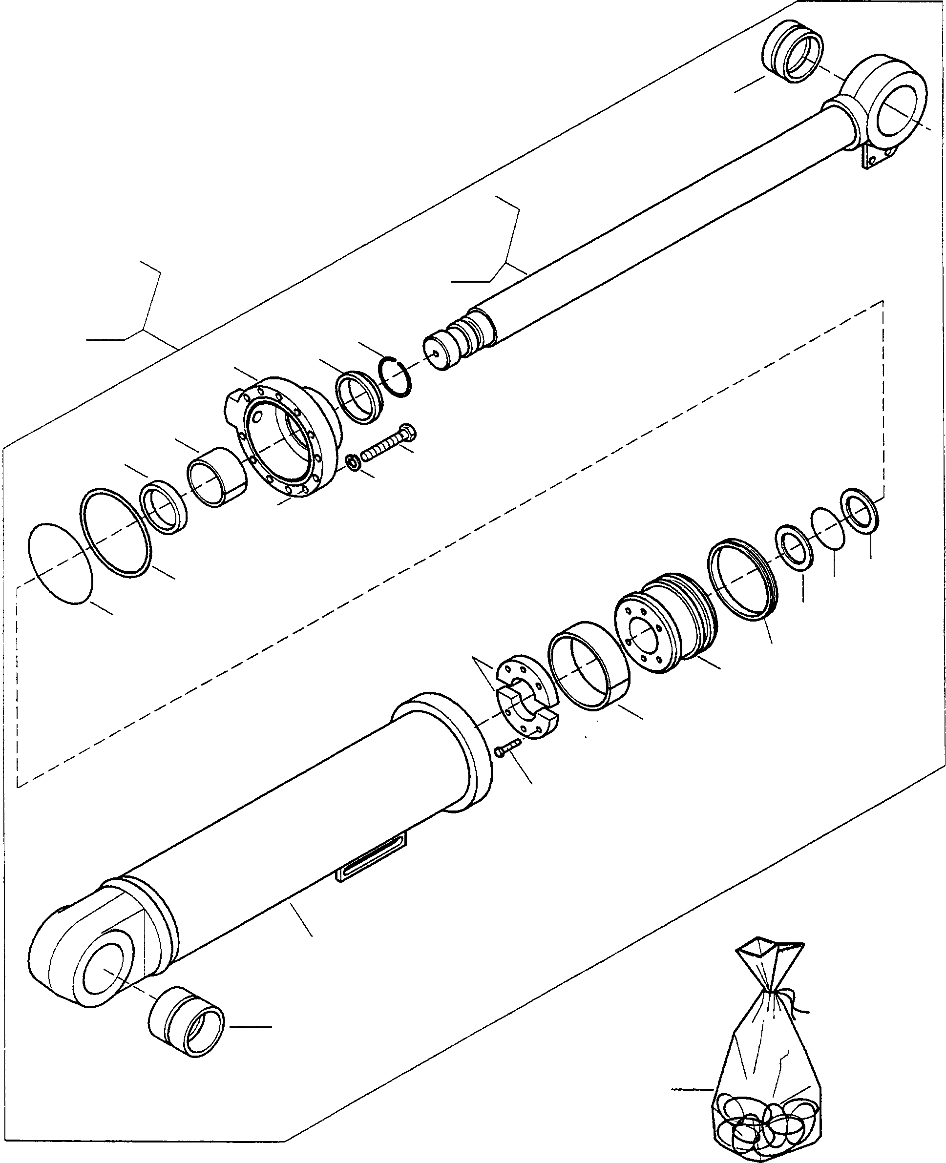 Wheel Loaders Komatsu / WA320-3 S/N WA320H20051-20560(wa320_3) / BUCKET CYLINDER(13-28|a : K0197)