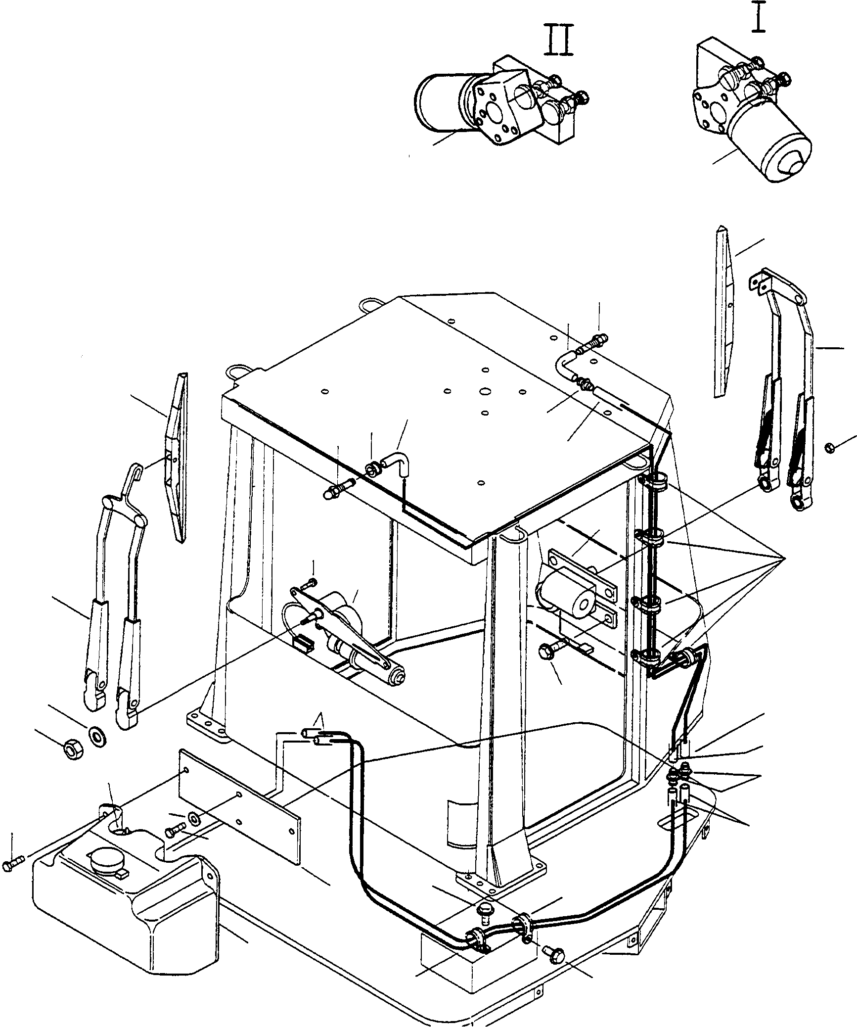 Wheel Loaders Komatsu / WA320-3 S/N WA320H20051-20560(wa320_3) / WINDSHIELD-WIPER - WASHER SYSTEM(03-66|a : K0224)