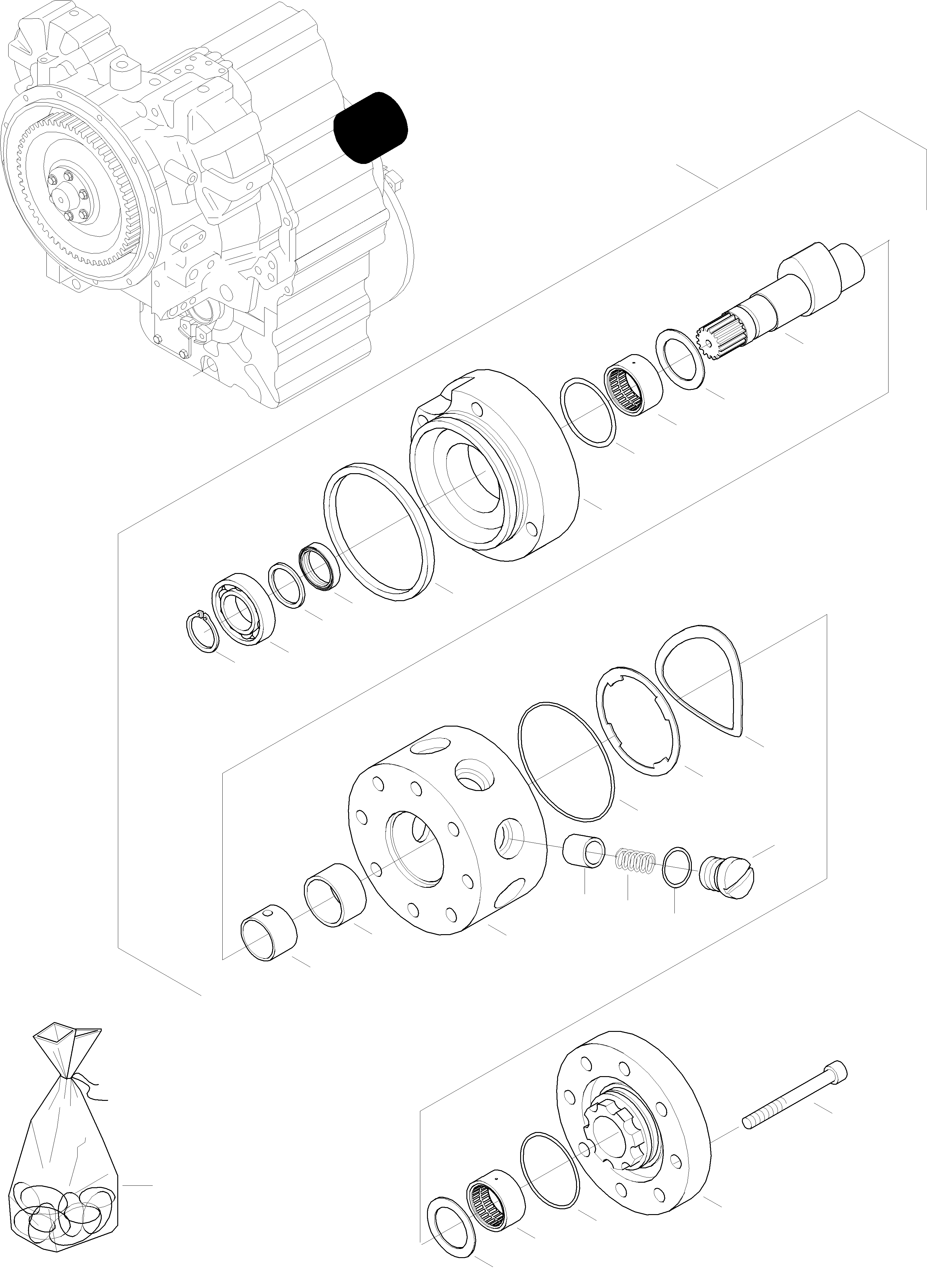 Wheel Loaders Komatsu / WA320-3 S/N WA320H20051-20560(wa320_3) / EMERGENCY STEERING PUMP(07-09 : K0320)