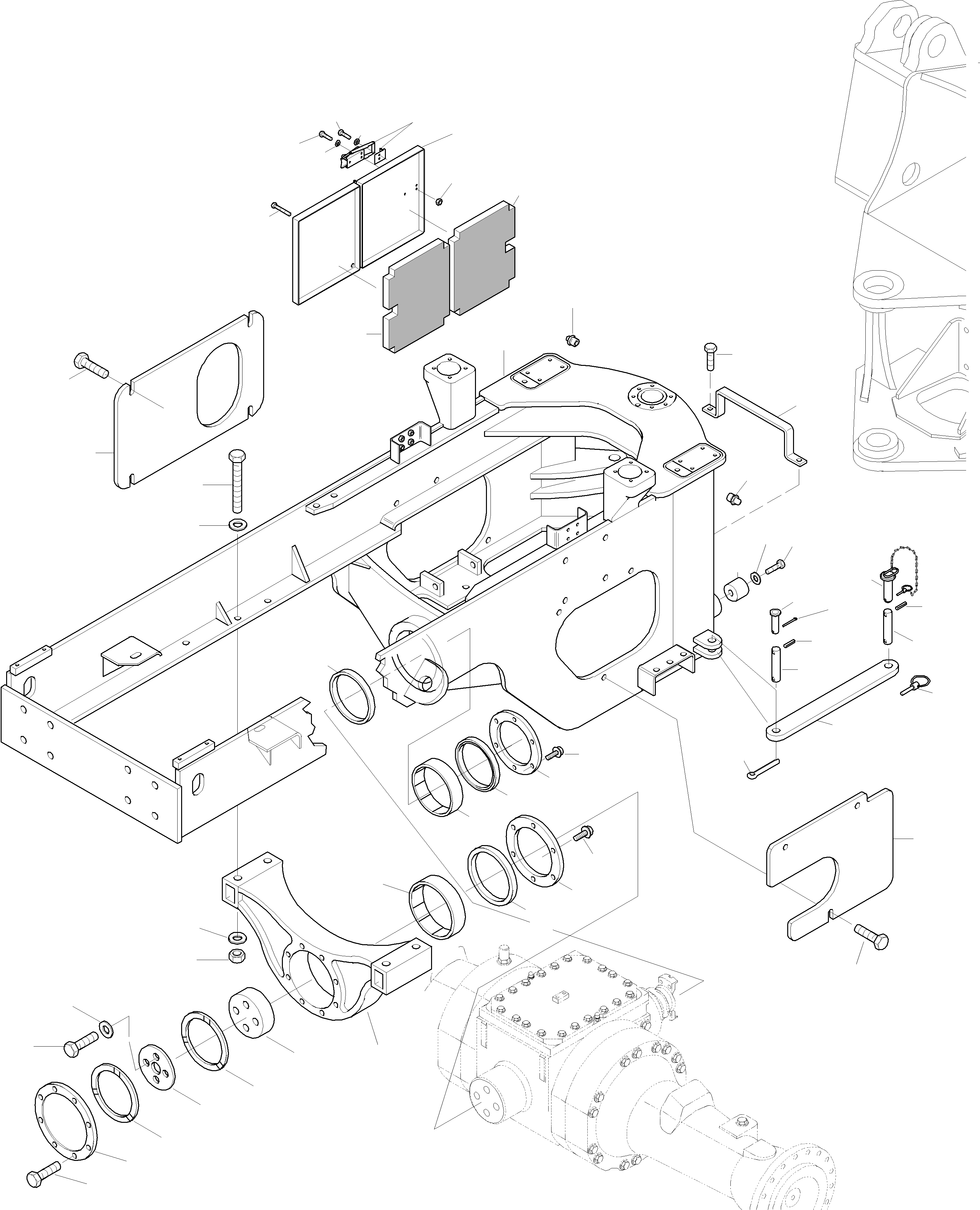 Wheel Loaders Komatsu / WA320-3 S/N WA320H20051-20560(wa320_3) / REAR FRAME(10-01 : K0333)